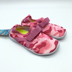 Fantiny Toddler Girls Water Shoes Hook & Loop Camouflage Fabric Pink 28 US 11